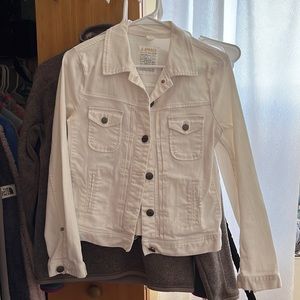 J. Crew White Jean Jacket